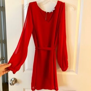 Naked Zebra - red chiffon dress